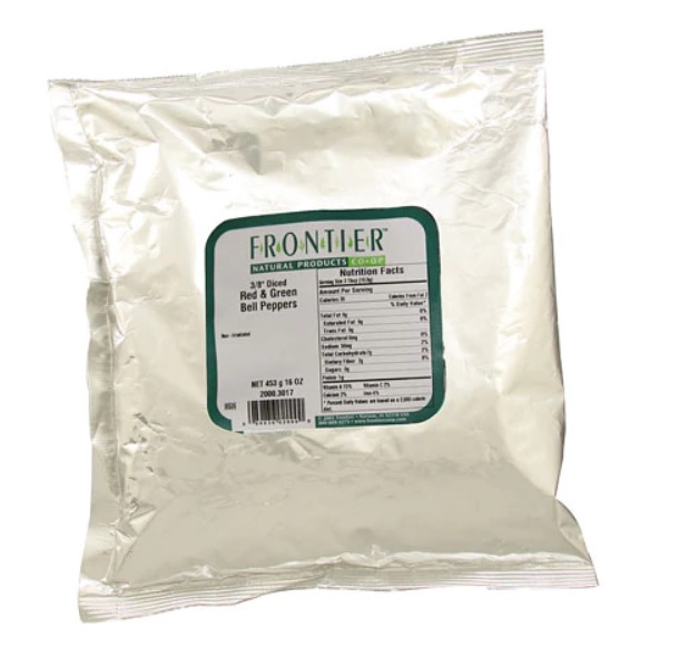 BELL PEPPERS RED & GRN DICED FRONTIER 1 LB