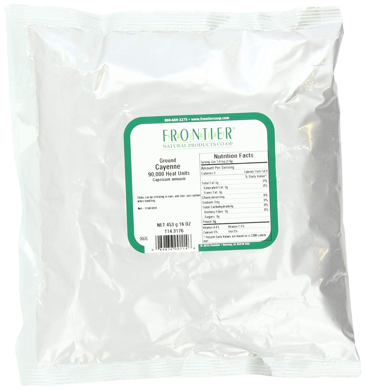 CAYENNE GROUND 90,000 HU FRONTIER 1 LB