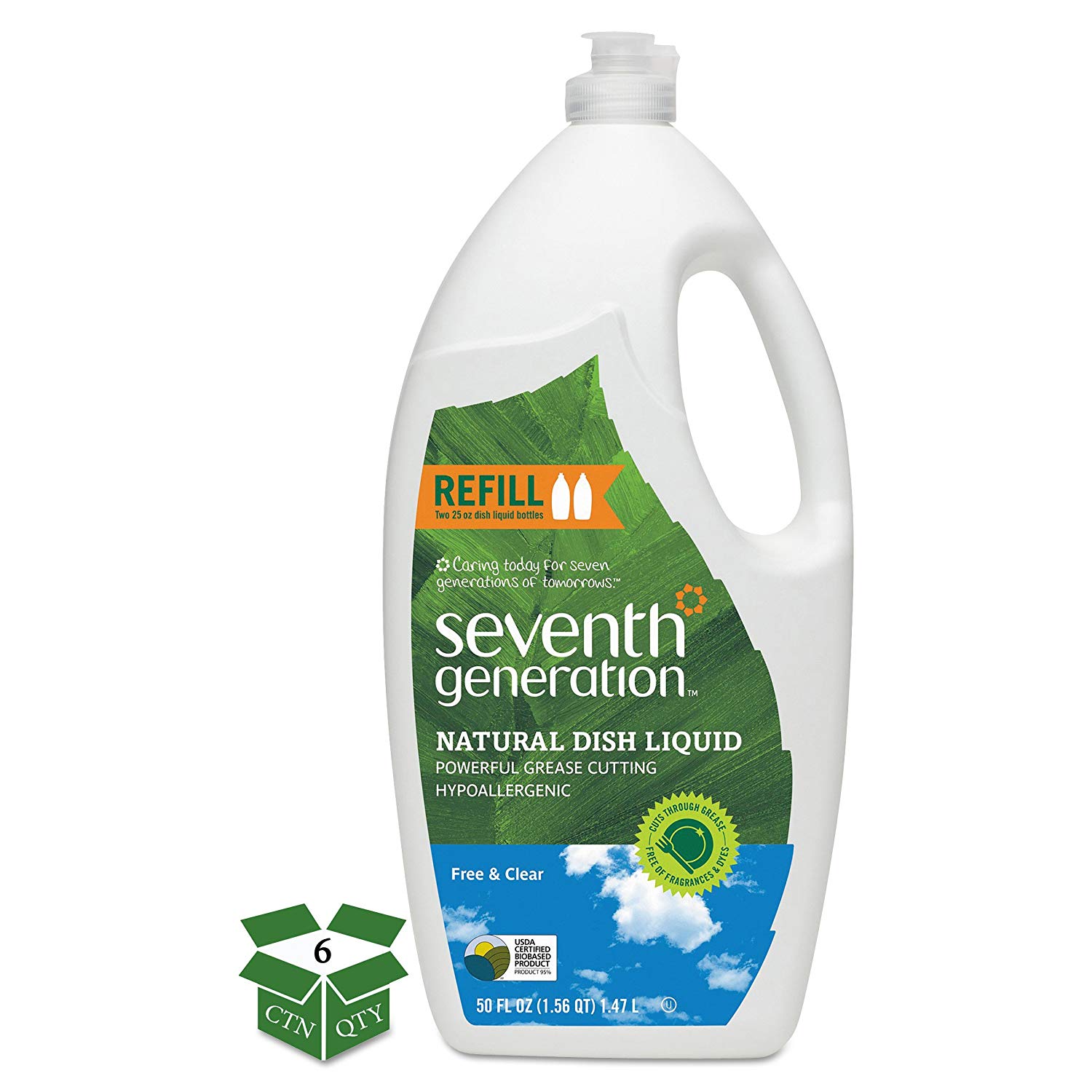 HSH/DISH LIQUID FREE & CLEAR SEVENTH 6/50 OZ